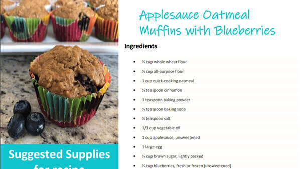 Applesauce Oatmeal Muffins with Blueberries handout thumbnail