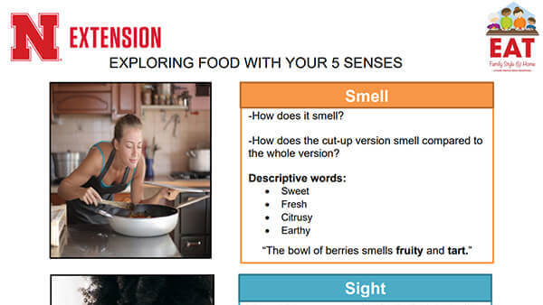Exploring Food with Your 5 Senses handout thumbnail