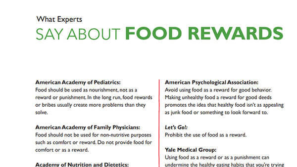 Experts View of Food Rewards handout thumbnail
