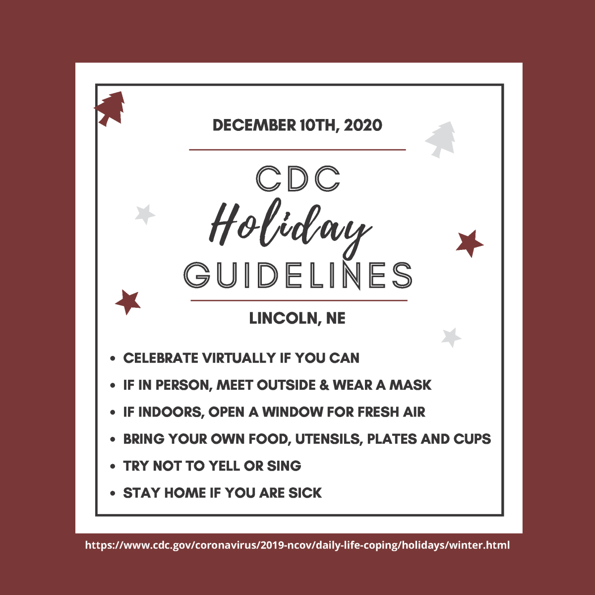 holiday guidelines