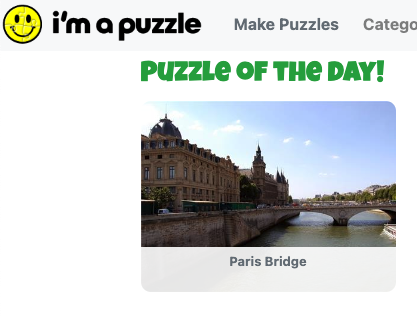 I'm A Puzzle website screenshot