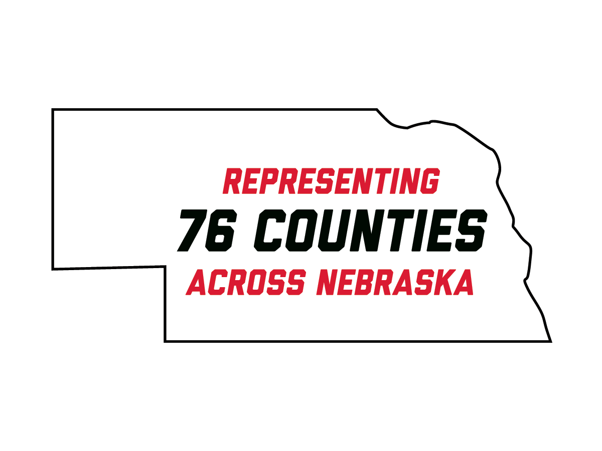 Representing 76 counties across Nebraska