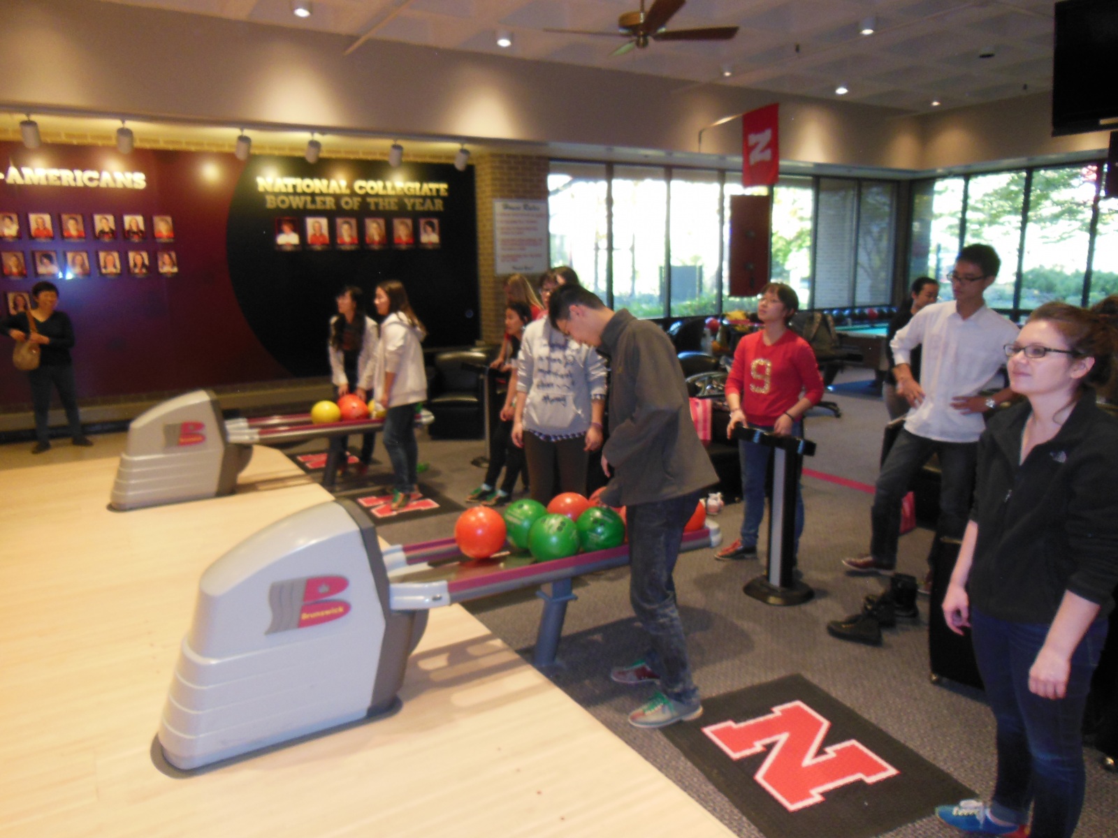 Visiting Students bowling