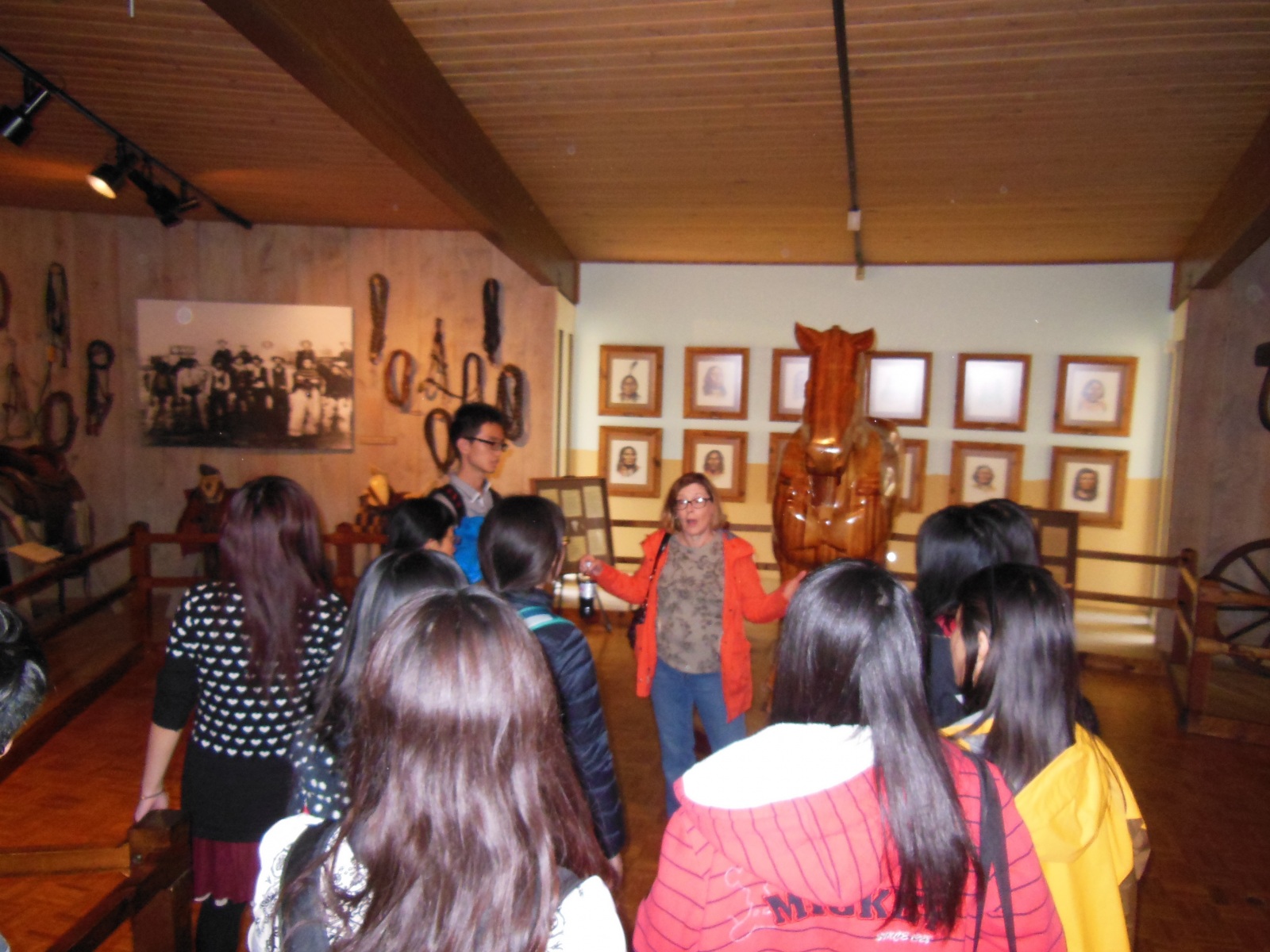 Visiting Students touring museum