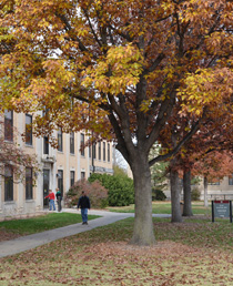 Ruth Leverton Hall in Fall