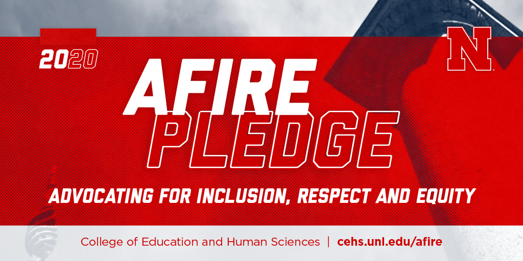 AFIRE Pledge graphic - Advocating for Inclusion, Respect and Equity