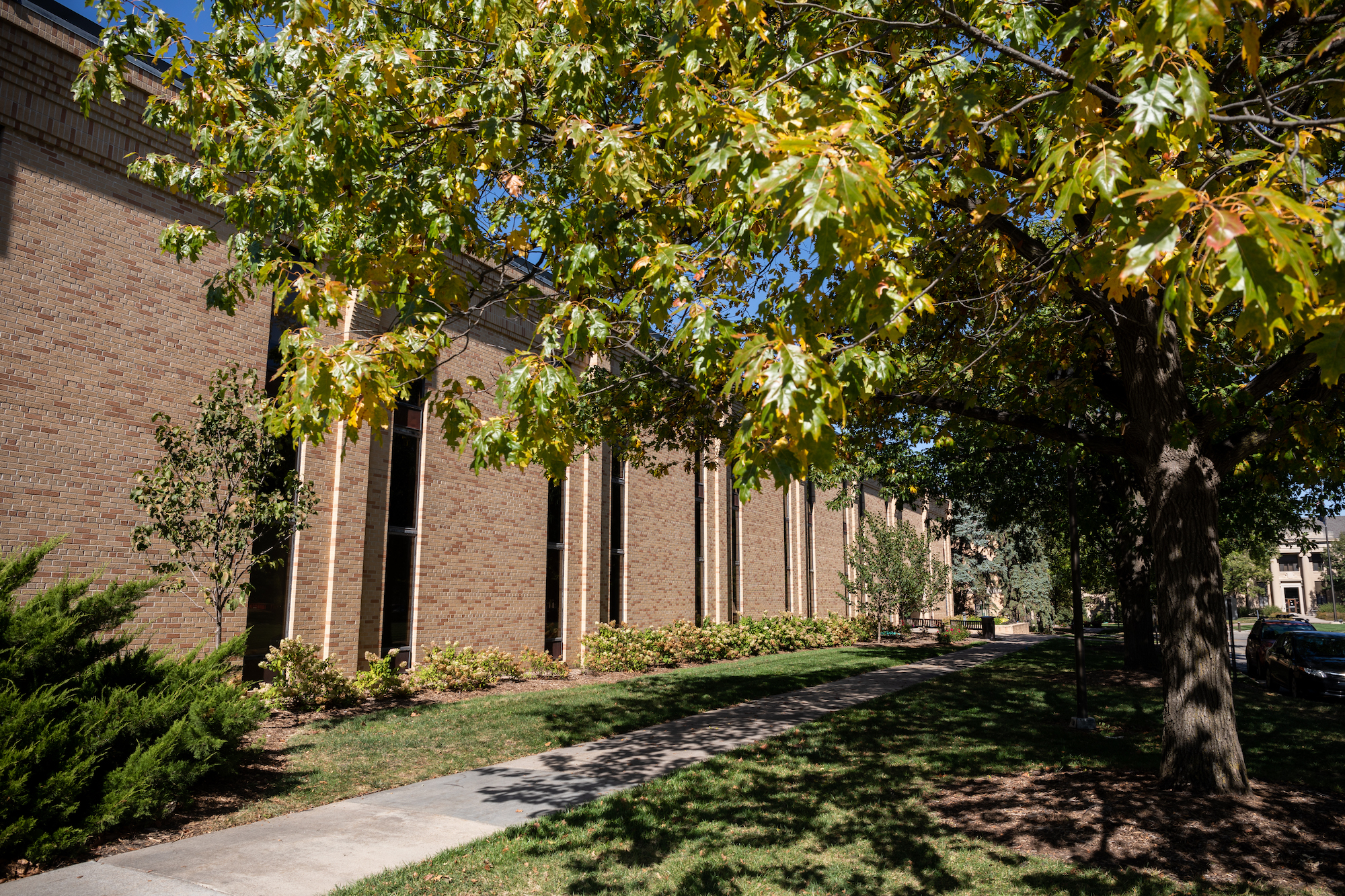 Exterior image of the Gwendolyn A. Newkirk Human Sciences Building. 