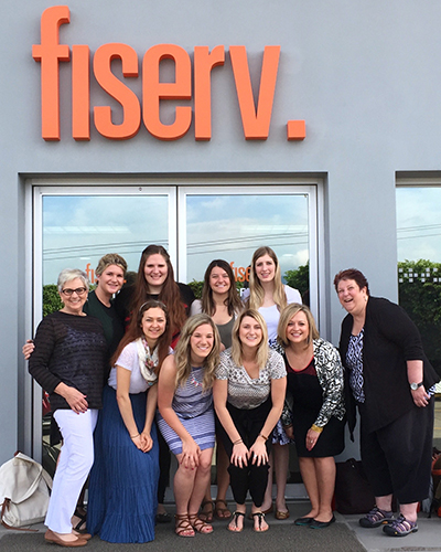 Speech-language pathology master's students provide accent modification services at Fiserv in Costa Rica in 2016.