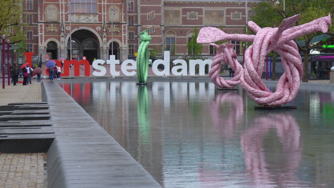 Amsterdam fountain art