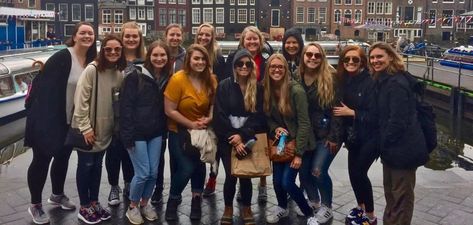 Students in Amsterdam, Netherlands, May 2017