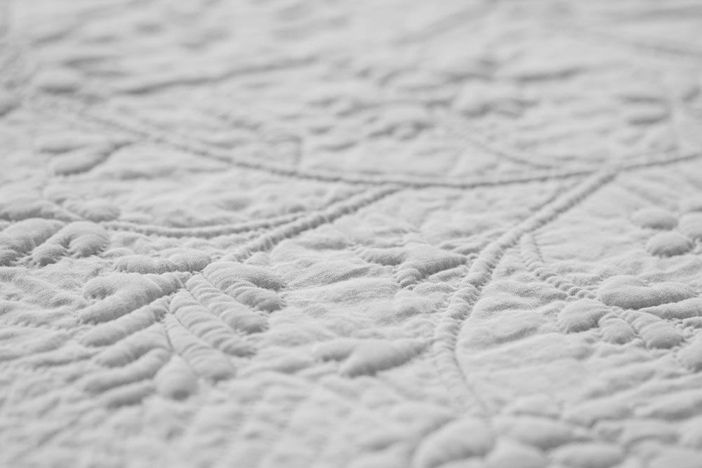 detail, whole cloth quilt