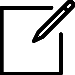 Paper and pen in black icon