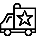 Black emergency vehicle icon