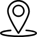 Black location pin icon