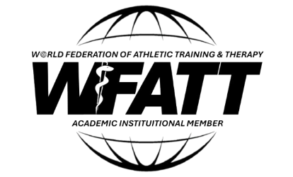 World Federation of Athletic Training Therapy logo with a globe design.