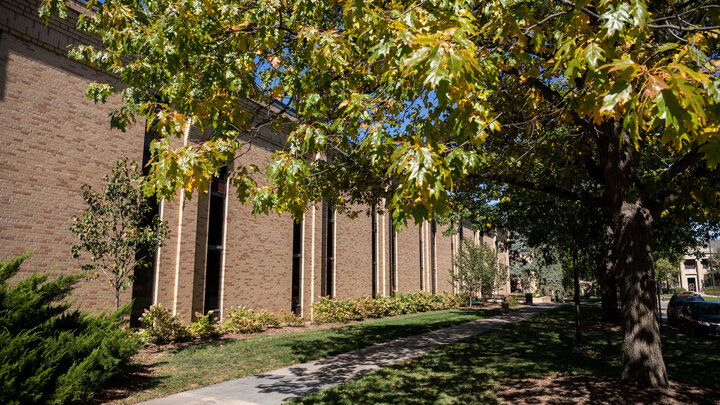 Exterior image of the Gwendolyn A. Newkirk Human Sciences Building. 