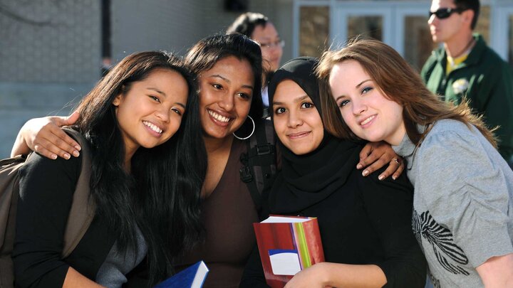 Group of female students