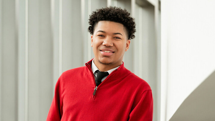 Malachi Hopkins portrait image with white textured background