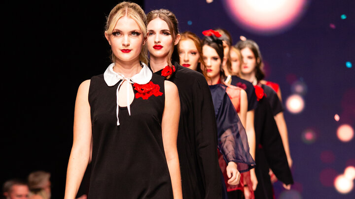 models walk the runway in Dillon Napier's "Lest We Forget" collection