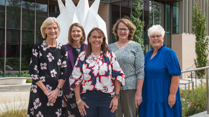 The Getting Ready research team includes, from left, Sue Sheridan, Lisa Knoche, Tammi Hechtner-Galvin, Sue Bainter and Katie Zabel.