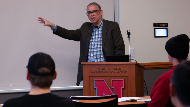 Juan-Paulo Ramírez, founder of GIS and Human Dimensions, LLC, leads the Nov. 21 presentation of the 2025-26 Methodology Applications Series at the Jackie Gaughan Multicultural Center on UNL’s city campus.