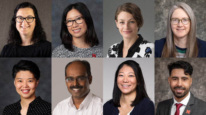 top row - Tricia Gray, Patty Kuo, Sarah Zuckerman, Lorraine Males; bottom row - Mun Yuk Chin, Sathish Kumar Natarajan, Emily Wakefield, Hamza Rfissa
