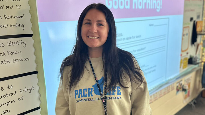 Ashlyn Rapisarda in her classroom