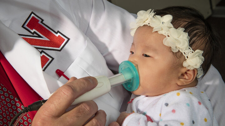an infant uses the NTrainer