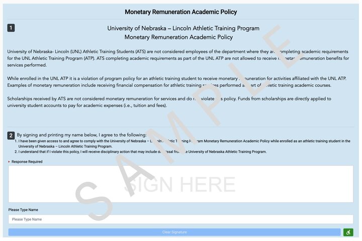 Monetary Remuneration Academic Policy