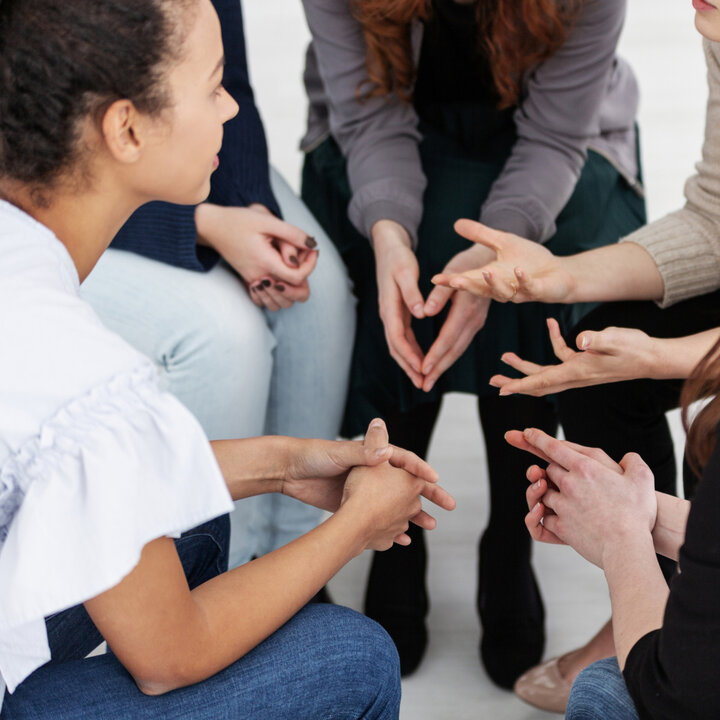 Hands in discussion