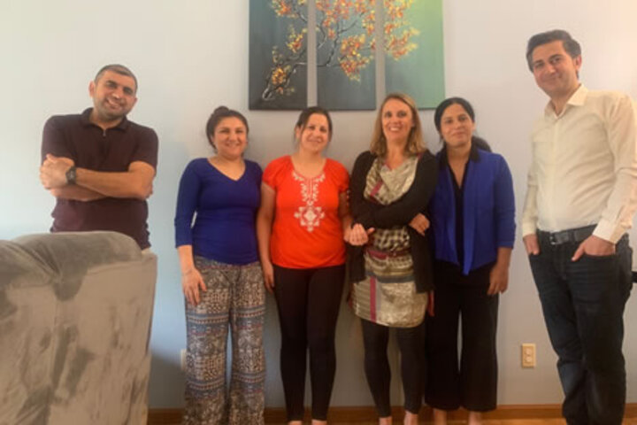 Shahab Bashar, Maysoon Ali, Adula Mato, Dr. Theresa Catalano, Wahida Havend, and Bashir Murad