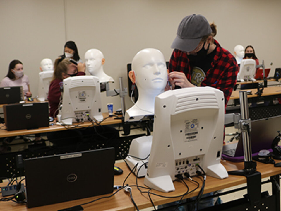 Students in a lab