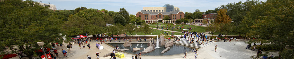 Wide shot of campus