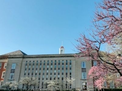 Photo of campus in spring.
